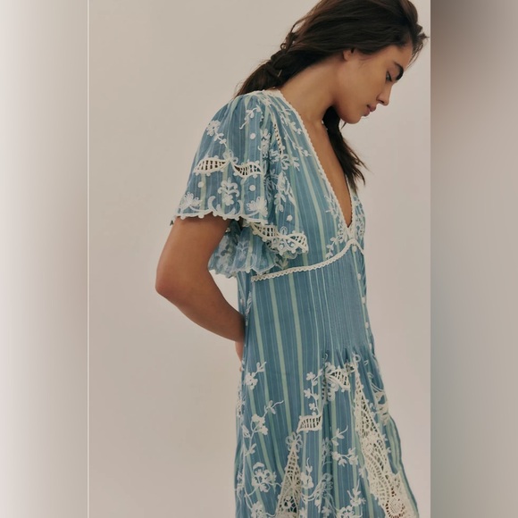 Free People Blue Bonnet Maxi Dress Size Small - Picture 4 of 7